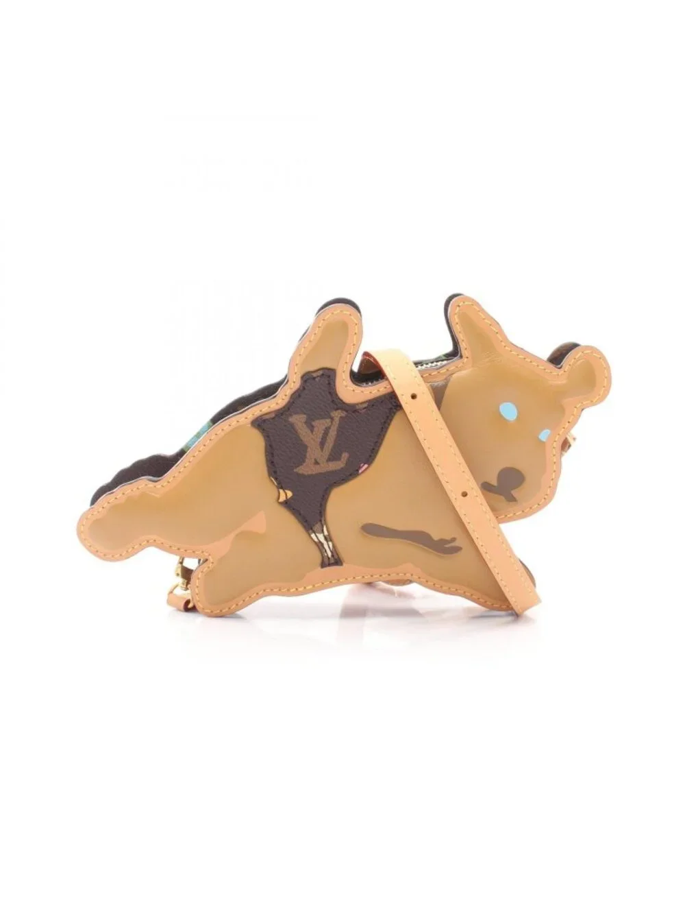 Louis Vuitton Shoulder Bag Dog on Strap Canvas Leather